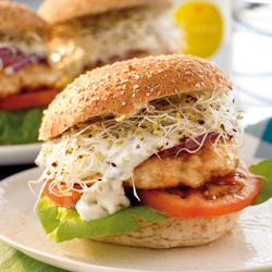 baked salmon burgers dijon yogurt sauce