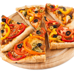 bell pepper olive pizza