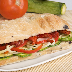 giant grilled zucchini sandwich