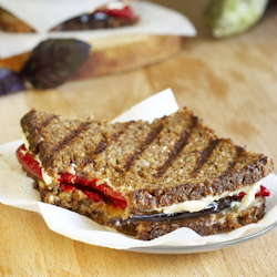 grilled zucchini sandwich cilantro mayo