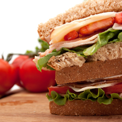 lemon turkey spinach sandwich